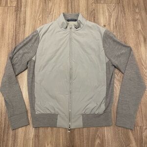 Peter Millar Crown Crafted Zip Up Jacket Large Grey